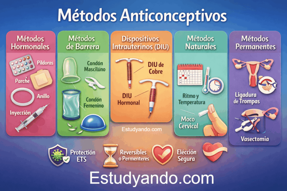 Tipos de métodos anticonceptivos
