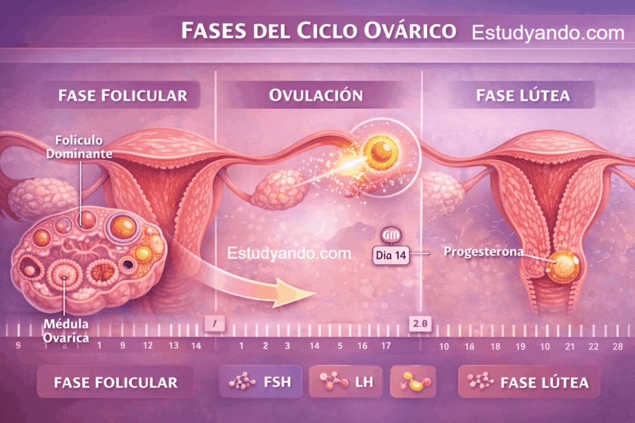 Fases del ciclo ovárico