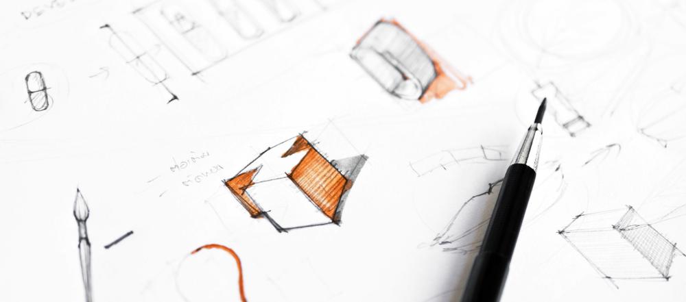 diseño industrial sobre papel con lapiz.