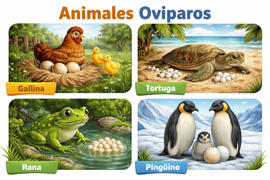Ejemplo de animales oviparos