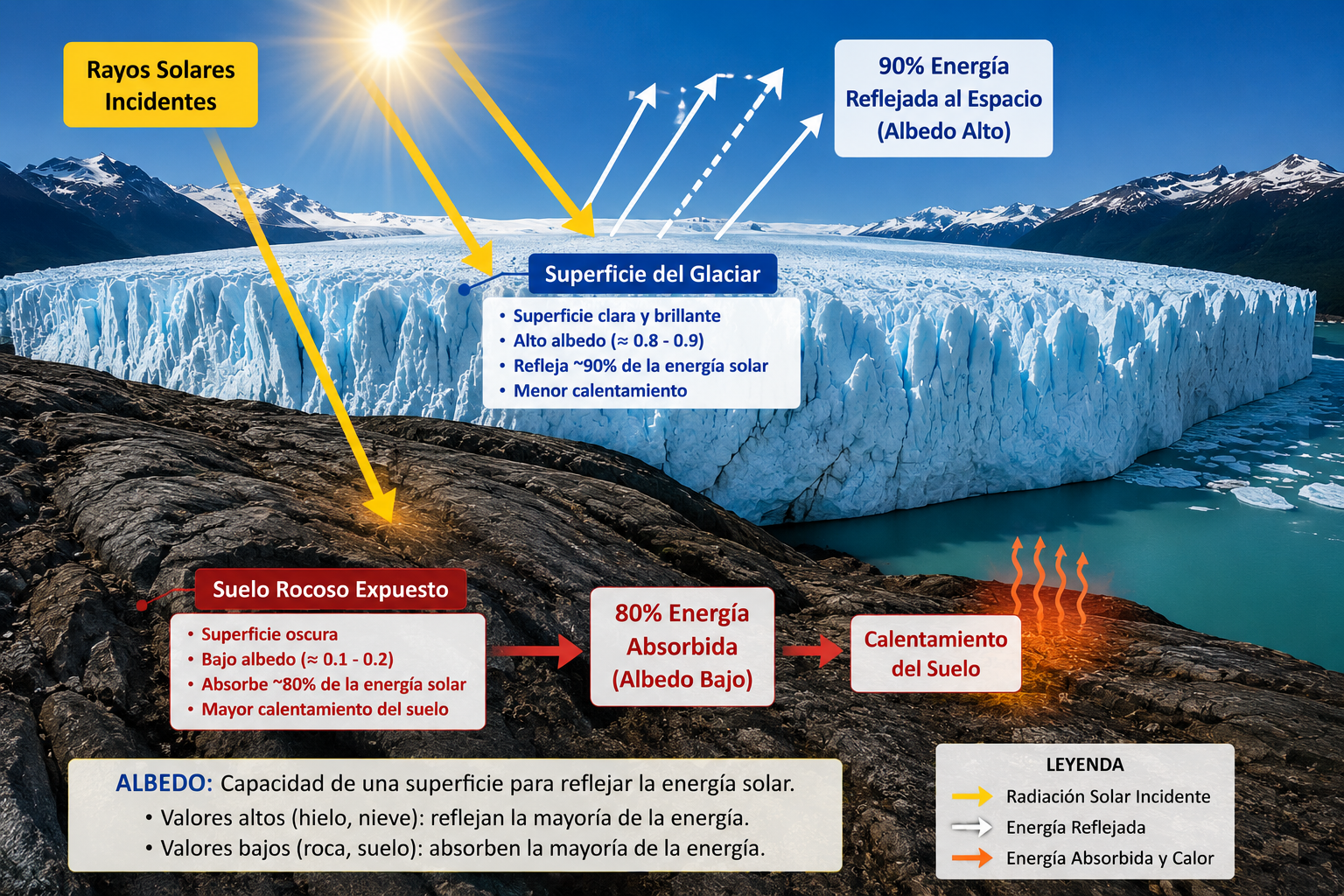 El escudo del Perito Moreno
