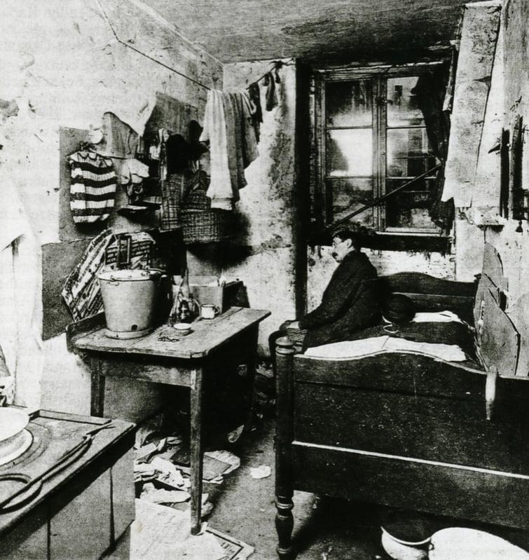 La habitación de un conventillo en La Boca, Buenos Aires