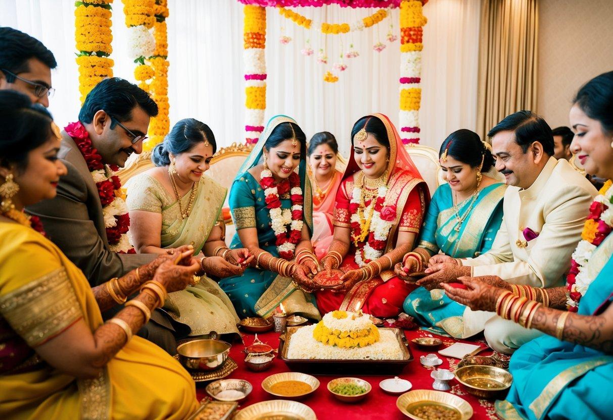 Familia India celebrando un matrimonio