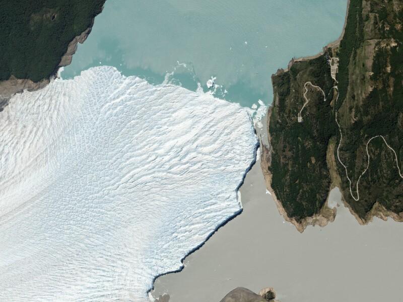 Imagen Satelital del Glaciar Perito Morena, para comprender su magnitud