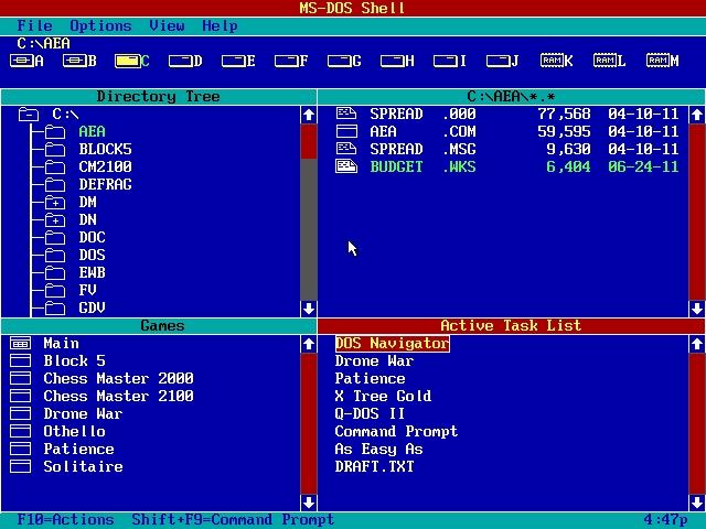Escritorio de MS-DOS