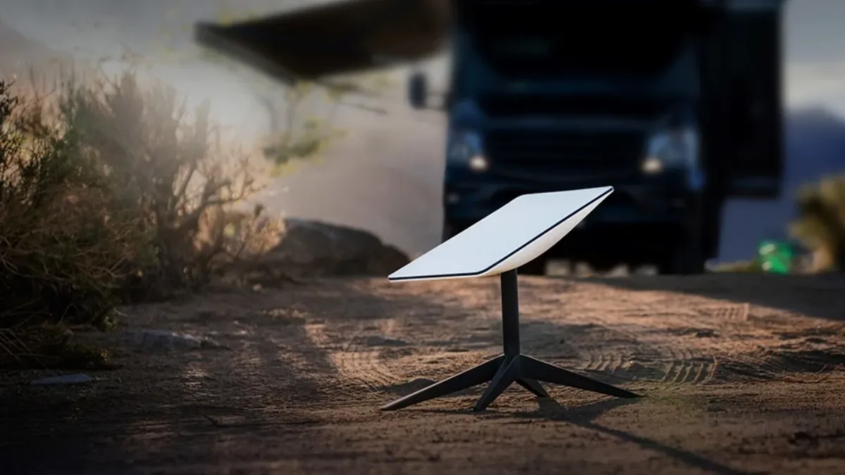 Antena típica para el hogar de Starlink