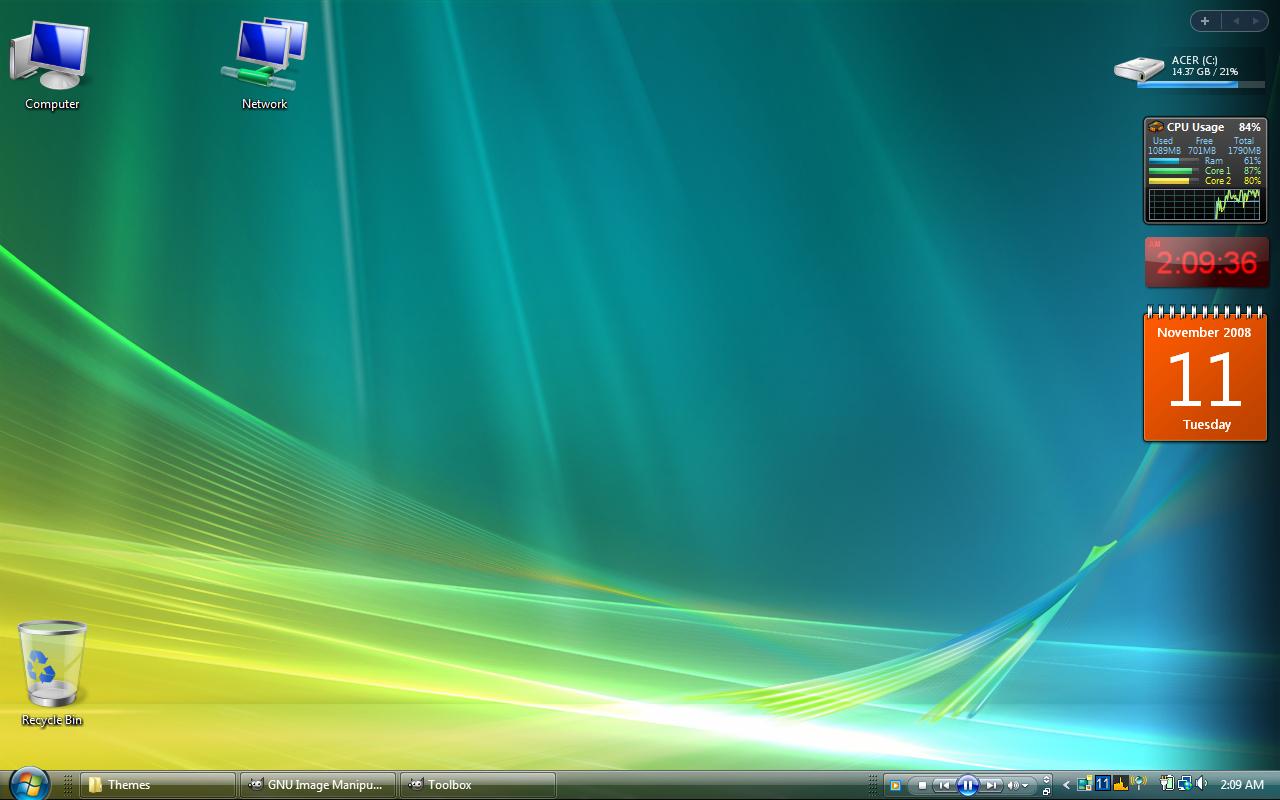 Escritorio de Windows vista