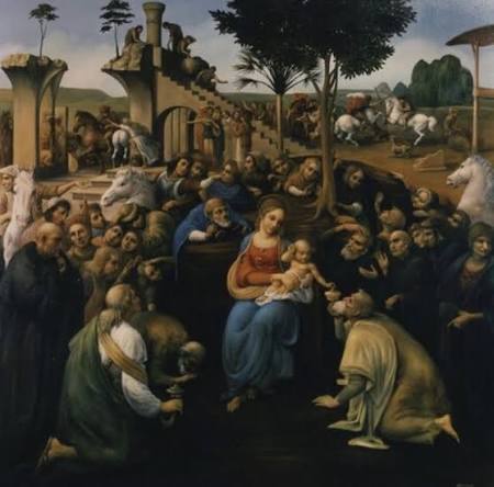 La Adoración de los Magos da vinci